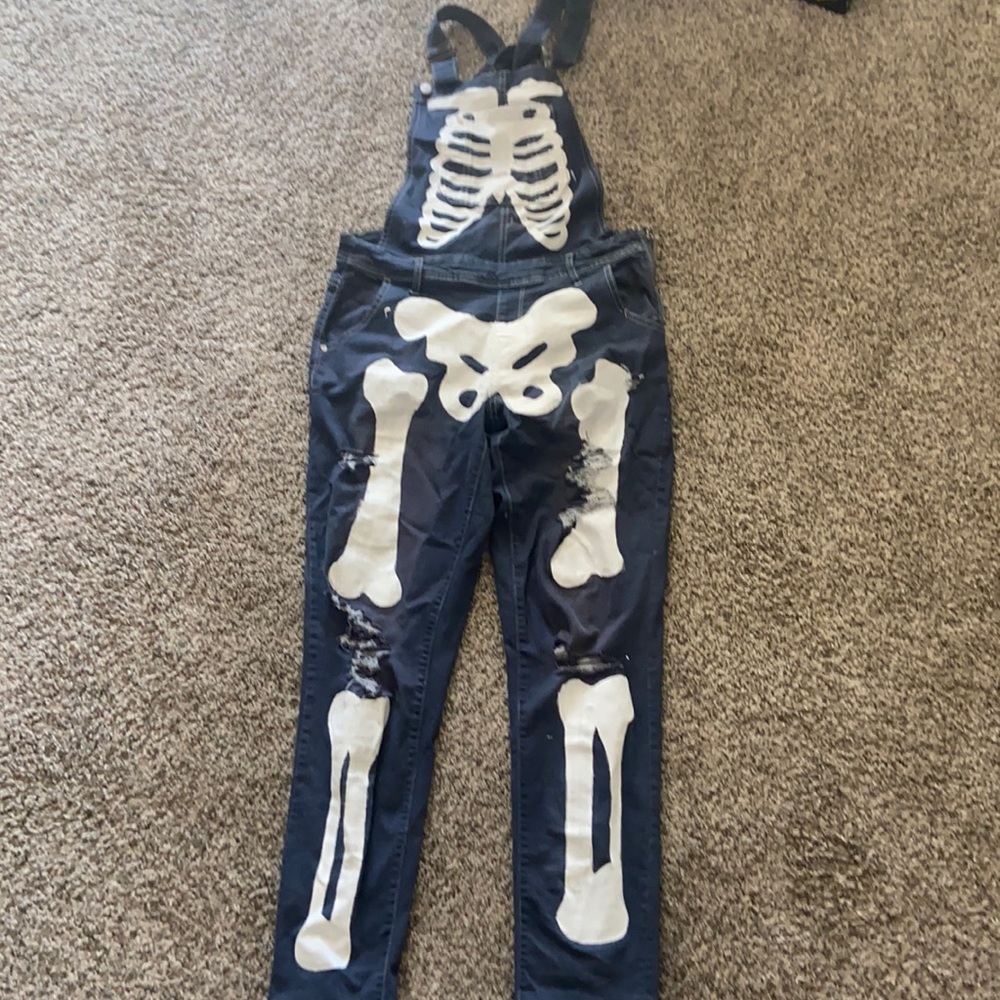 Super cute hand painted overalls